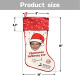 Christmas Delivery - Custom Face Photo Christmas Stocking, Christmas Gift For Children Family On This Christmas - 211IHPLNST546