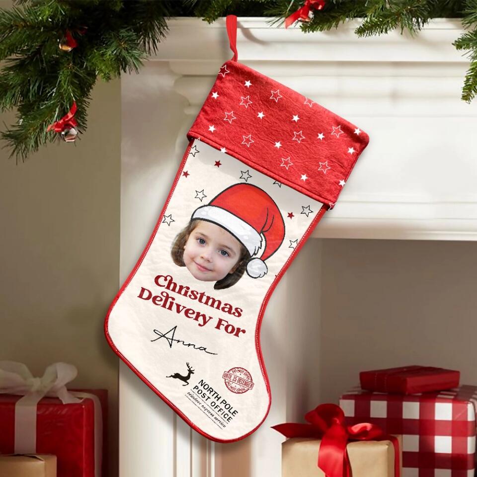 Custom Face Photo Christmas Stocking
