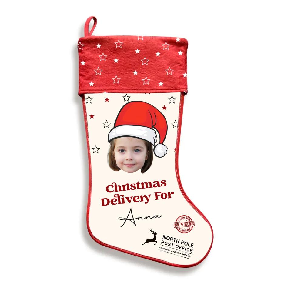 Custom Face Photo Christmas Stocking