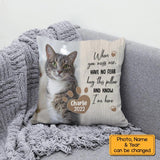 When You Miss Me Have No Fear Hug This Pillow and Know I'm Here - Custom Photo and Name - Personalized Canvas Pillow - Best Gift for Dog Cat Lover Owner - Christmas Birthday Gifts - 211ICNNPPI252