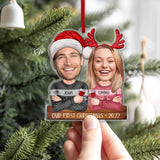 Couple on Christmas Vacation - Our First Christmas 2022 - Personalized Faces & Names - Custom Shape Acrylic Ornament - Best Christmas Gift for Her Him - Christmas Tree Hanging - 211ICNBNOR230