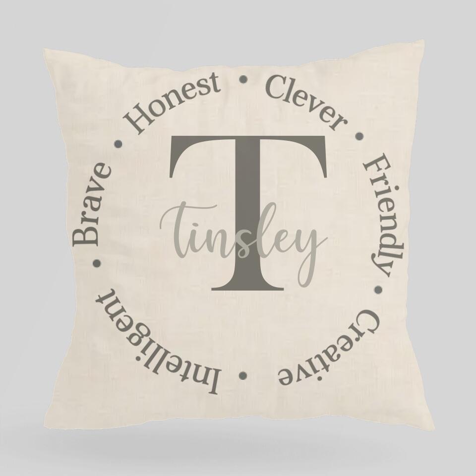 Personalized Family Name Pillow - Monogrammed Gift - Custom Name Pillow