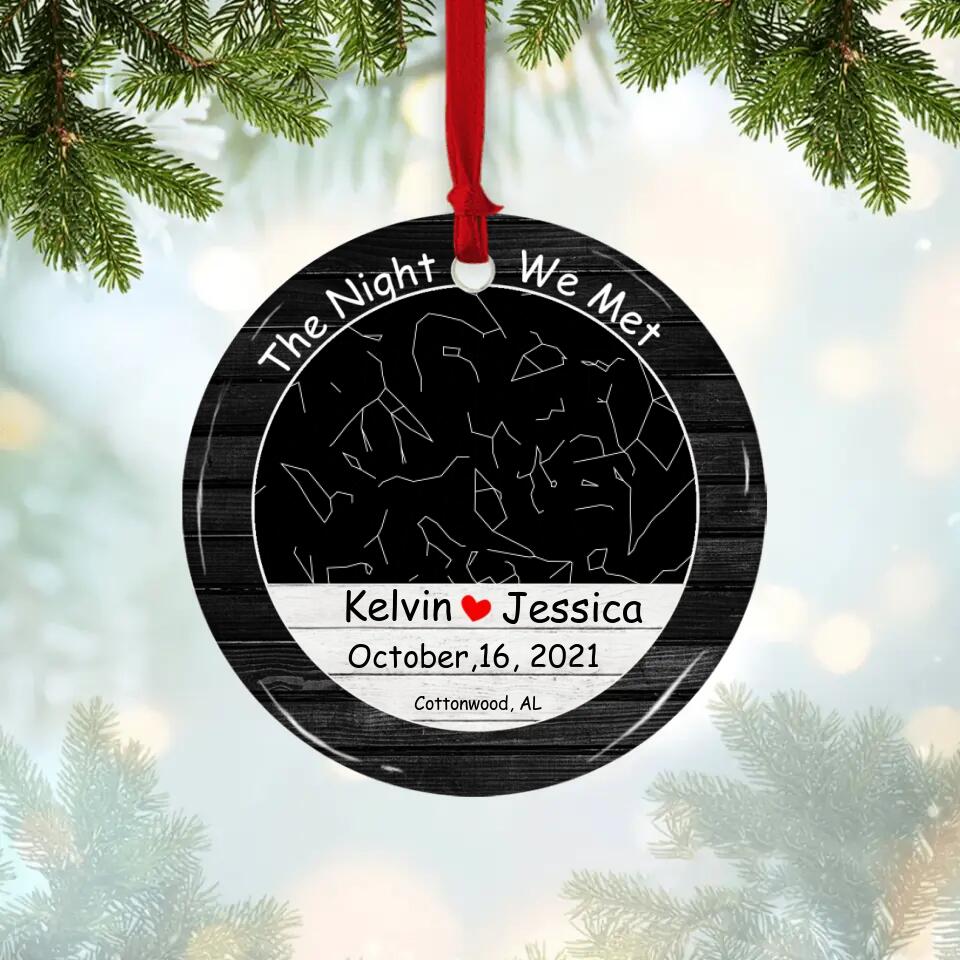 The Night We Met Personalized Ornament - Gift For Couples