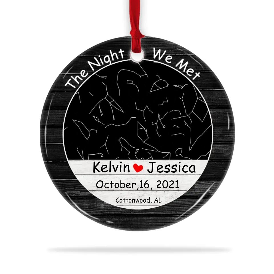 The Night We Met Personalized Ornament - Gift For Couples