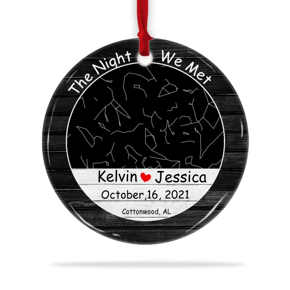The Night We Met Personalized Ornament - Gift For Couples
