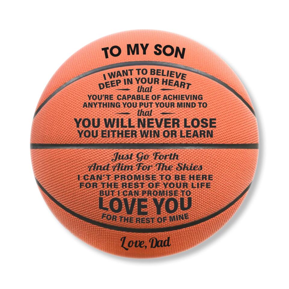 You Will Never Lose You Either Learn Or Win | Personalized Round Wooden Sign - Gift Ideas for Son