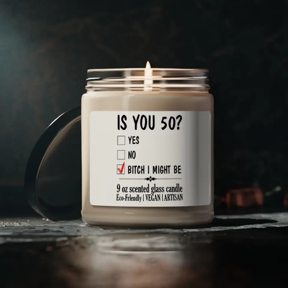 Is You 50 Personalized Birthday Soy Candle