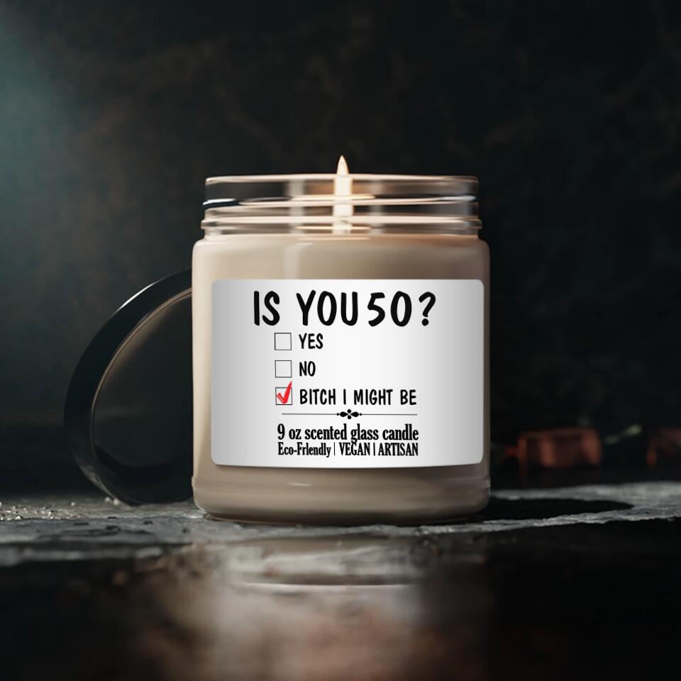 Is You 50 Personalized Birthday Soy Candle