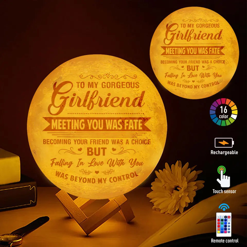Falling In Love With You Was Beyond My Control - Personalized 3D Moon Lamp with Touch or Remote Control - Best Gift for Her Girlfriend Fiancee&#39; Wife  - Best 212IHPNPLL578