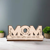 Mom We Love You - Personalized Wooden Plaque - Best Gift For Mom From Children Gift For Her For Mother On Anniversary- Best Meaningful Home Decor - 211IHPNPWP564