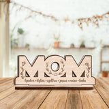 Mom We Love You - Personalized Wooden Plaque - Best Gift For Mom From Children Gift For Her For Mother On Anniversary- Best Meaningful Home Decor - 211IHPNPWP564