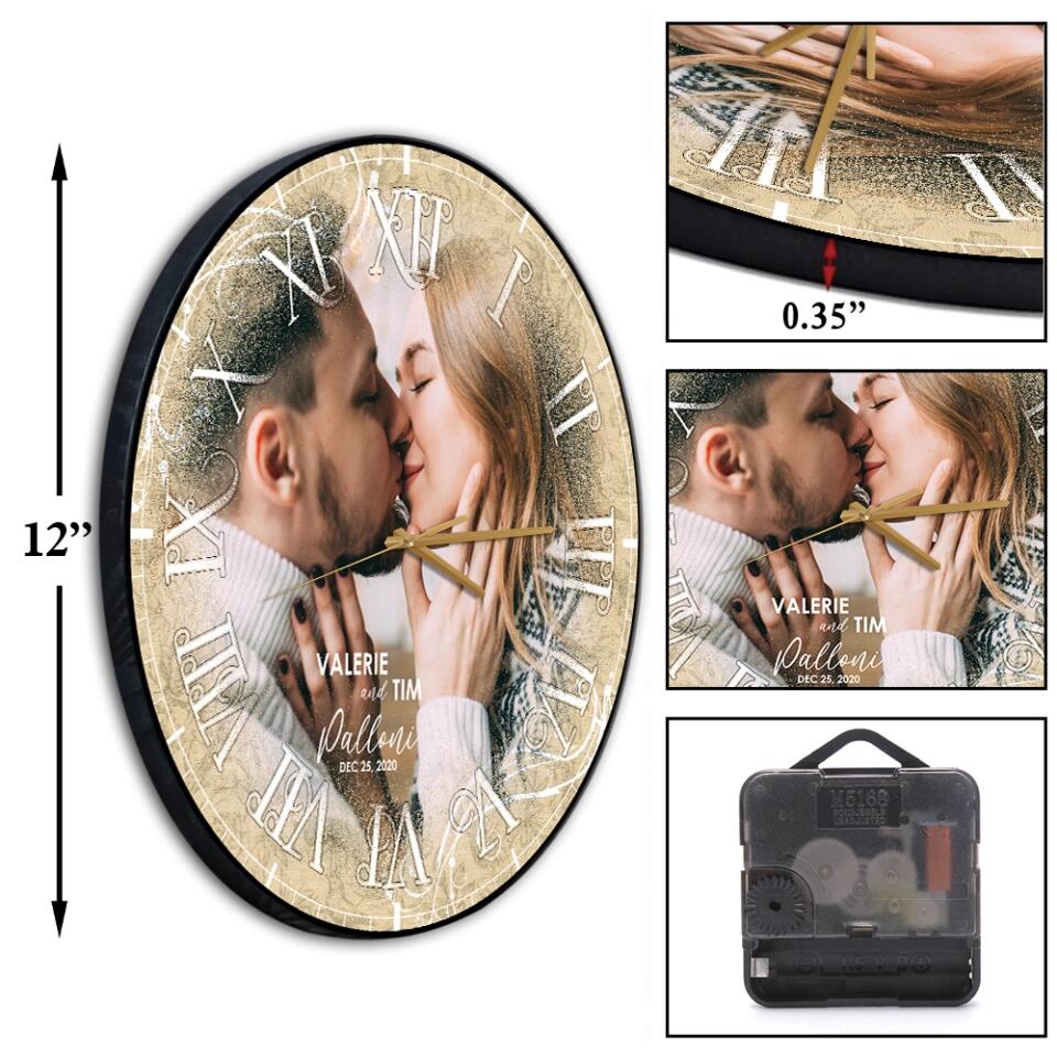Personalized Valentine Gifts - Personalized Photo Wall Clock Best Gift For Couple