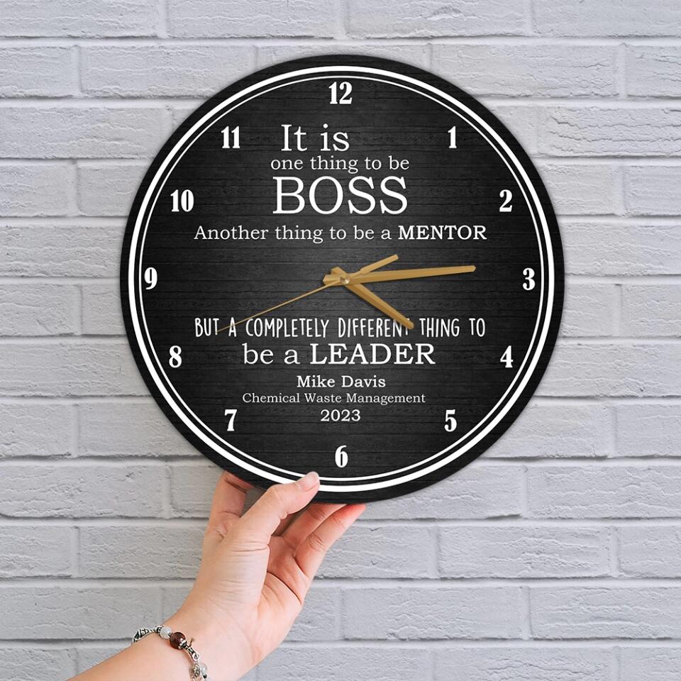Best Boss Gifts - Personalized Wall Clock - Customised Gifts for Boss on Boss Day, Promotion Day, Birthday, Christmas