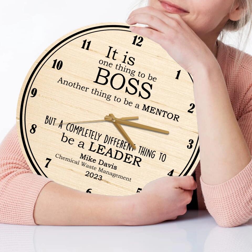 Best Boss Gifts - Personalized Wall Clock - Customised Gifts for Boss on Boss Day, Promotion Day, Birthday, Christmas