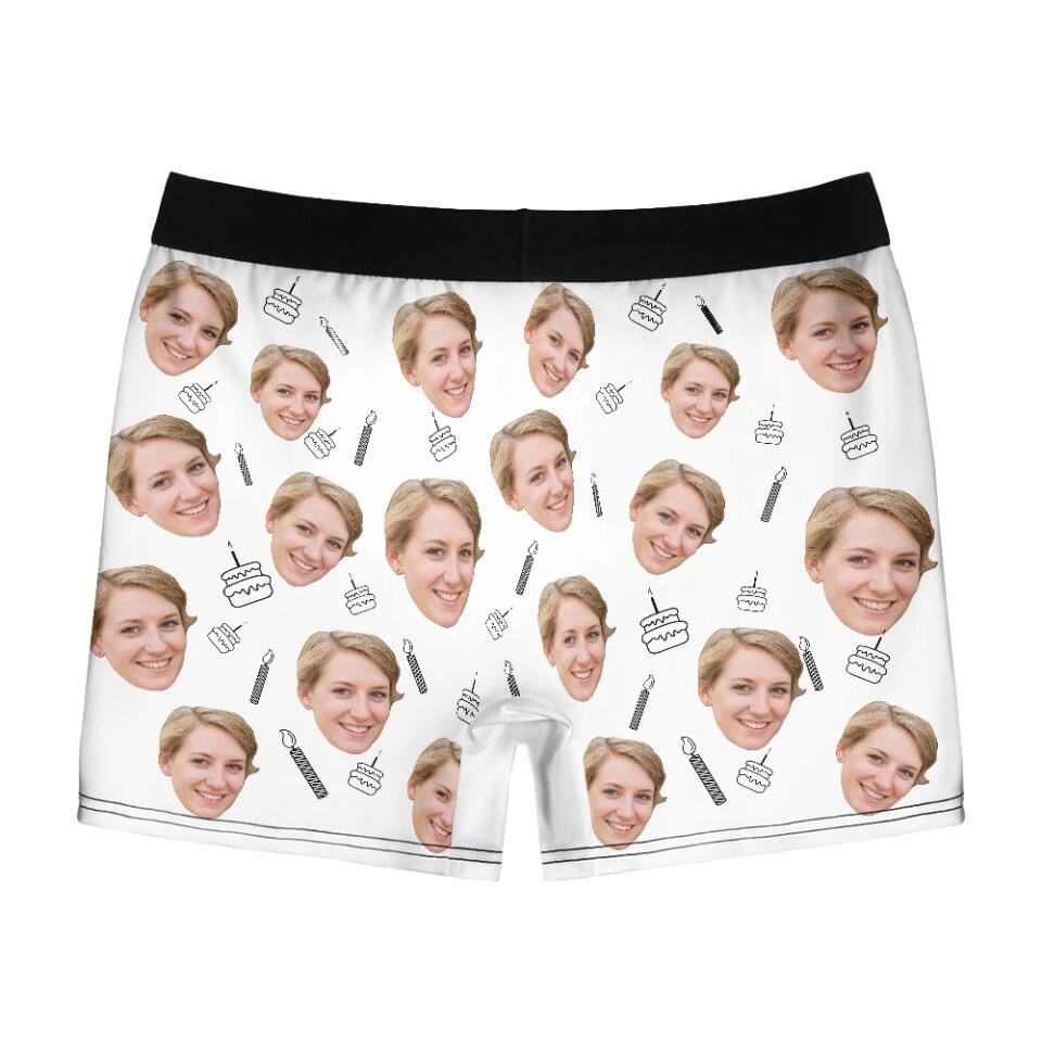 Blow Me It's My Birthday - Custom Faces - Personalized Photo - Men Boxer - Best Gift for Husband Dad Boyfriend - 211ICNLNMB118