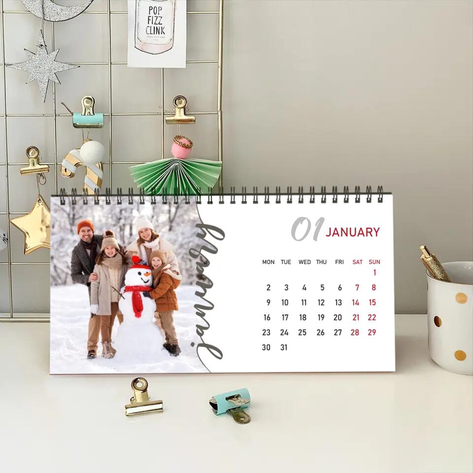 Snapshots of Time Custom Calendar Gift For Family On New Year 2025