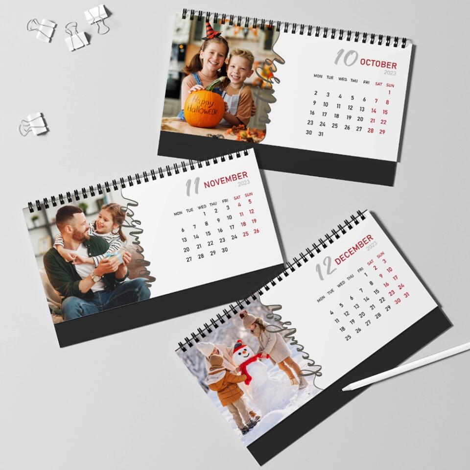 Snapshots of Time Custom Calendar Gift For Family On New Year 2025