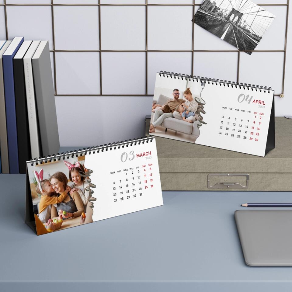 Snapshots of Time Custom Calendar Gift For Family On New Year 2025