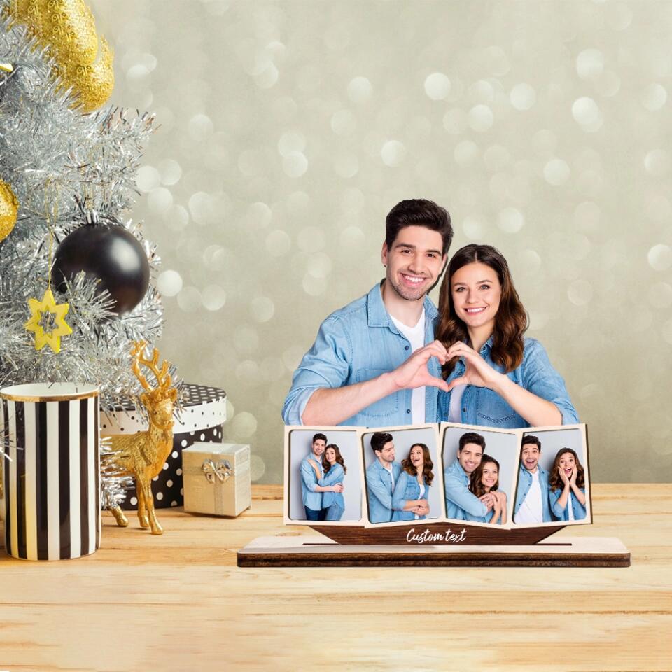 Custom Portrait From Photo, Wooden Plaque 3 Layers, Customizable Name And Text - Wooden Table top photo frames - 212IHPLNWP629