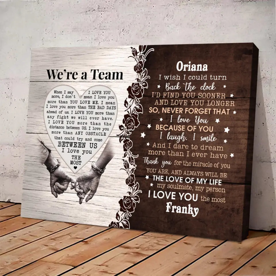 We're a Team When I Say I Love You Poster