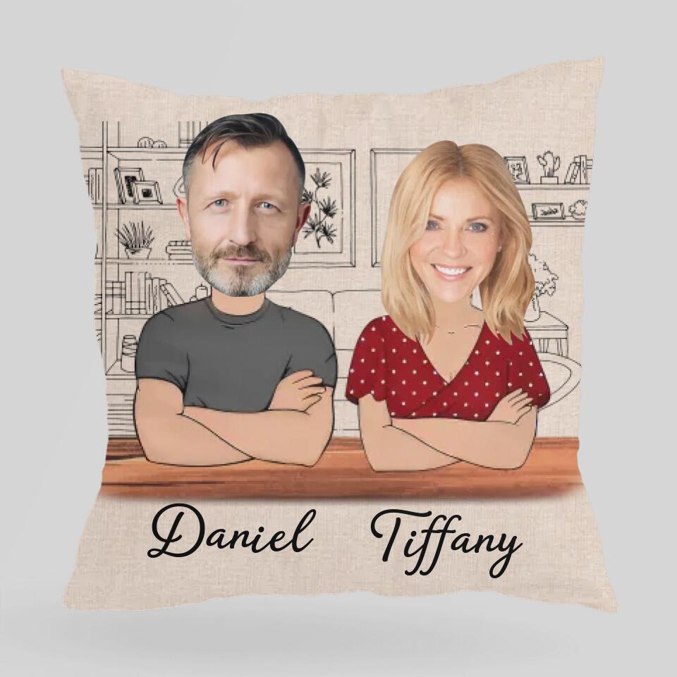 Personalized Valentine Gifts - To My Husband, I Promise To Always Be By Your Side - Custom Photo and Name Pillow, Best Valentine Anniversary Birthday Gift for Husband and Wife, Couple, Boyfriend,Girlfriend - 212IHNBNPI915