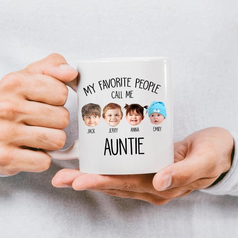 My Favorite People Call Me - Personalized White Mug for Grandma | Best Gift For Family