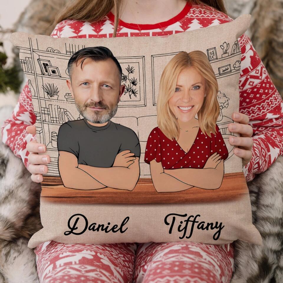 Personalized Valentine Gifts - To My Husband, I Promise To Always Be By Your Side - Custom Photo and Name Pillow, Best Valentine Anniversary Birthday Gift for Husband and Wife, Couple, Boyfriend,Girlfriend - 212IHNBNPI915