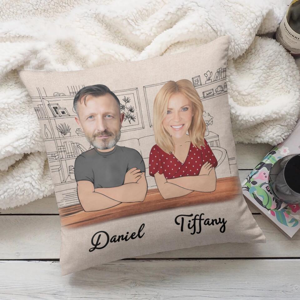 Personalized Valentine Gifts - To My Husband, I Promise To Always Be By Your Side - Custom Photo and Name Pillow, Best Valentine Anniversary Birthday Gift for Husband and Wife, Couple, Boyfriend,Girlfriend - 212IHNBNPI915