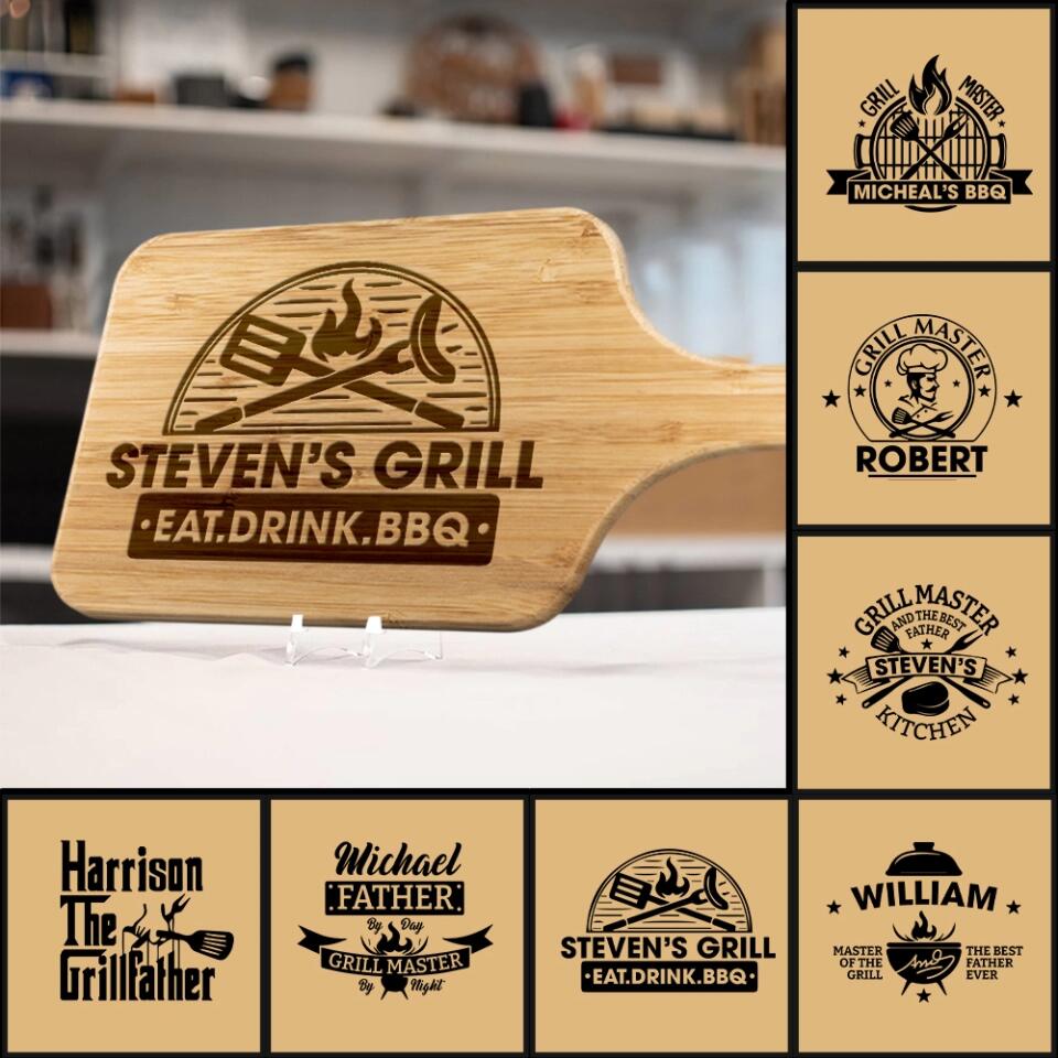 Master Of The Grill The Best Father Personalized Cutting Board