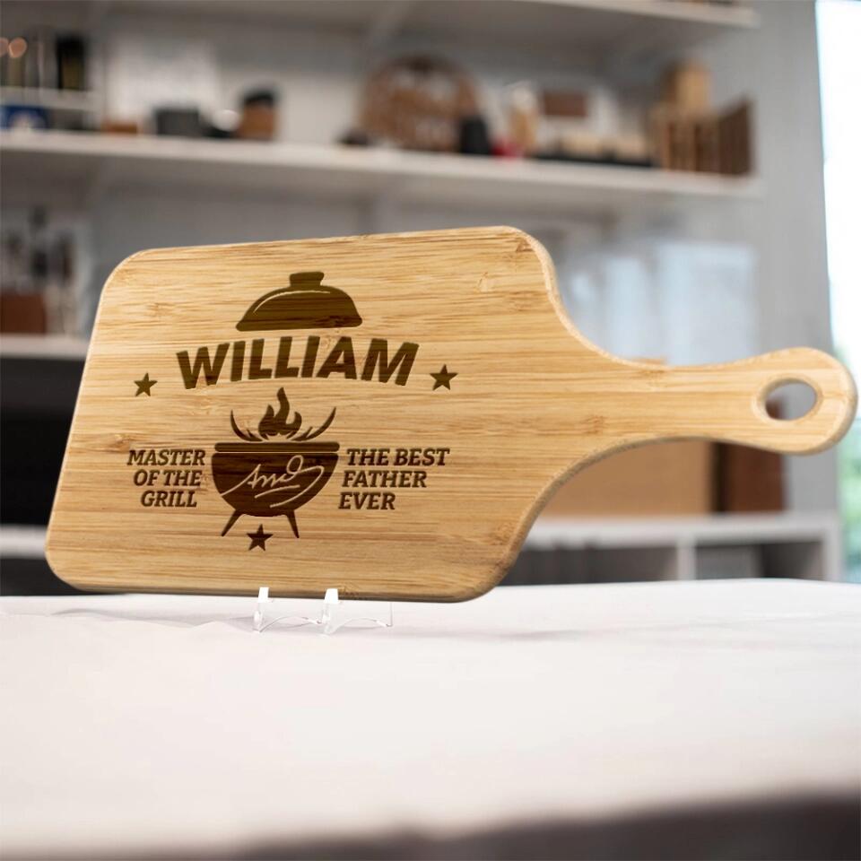 Master Of The Grill The Best Father Personalized Cutting Board