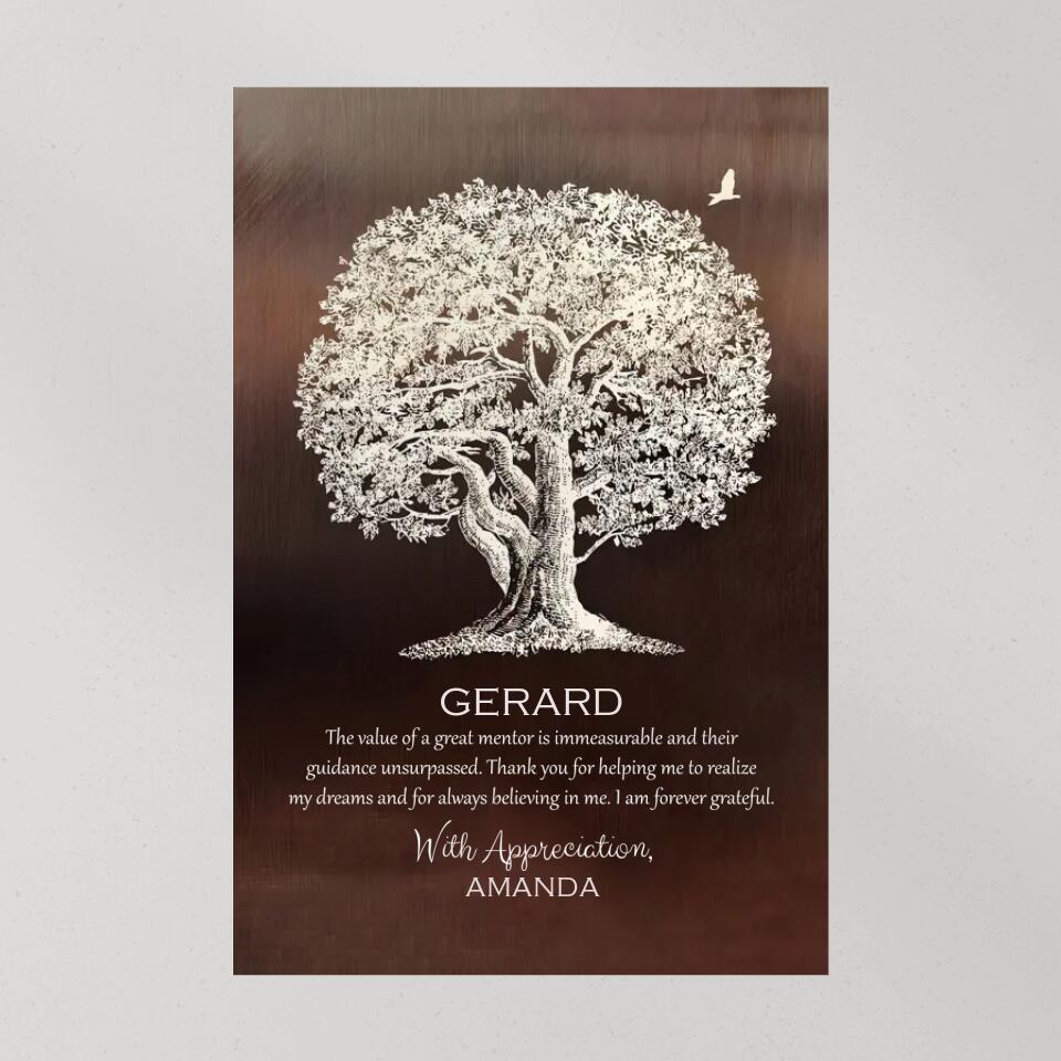 The Value Of The Great Mentor Custom Canvas Poster Appreciation Gift