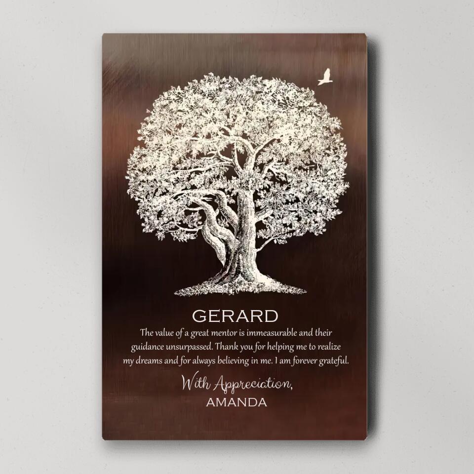 The Value Of The Great Mentor Custom Canvas Poster Appreciation Gift