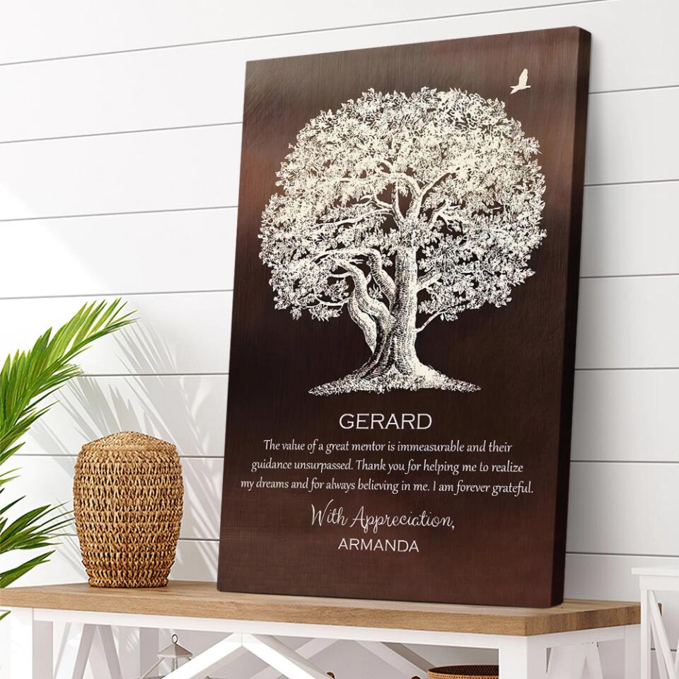The Value Of The Great Mentor Custom Canvas Poster Appreciation Gift