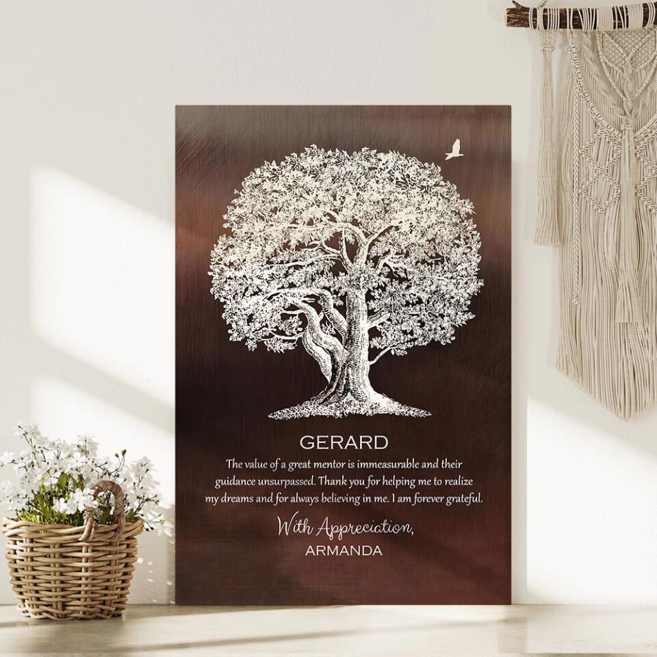 The Value Of The Great Mentor Custom Canvas Poster Appreciation Gift