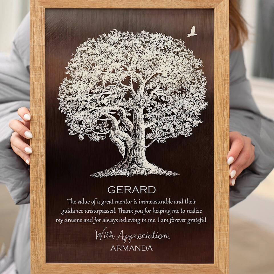 The Value Of The Great Mentor Custom Canvas Poster Appreciation Gift