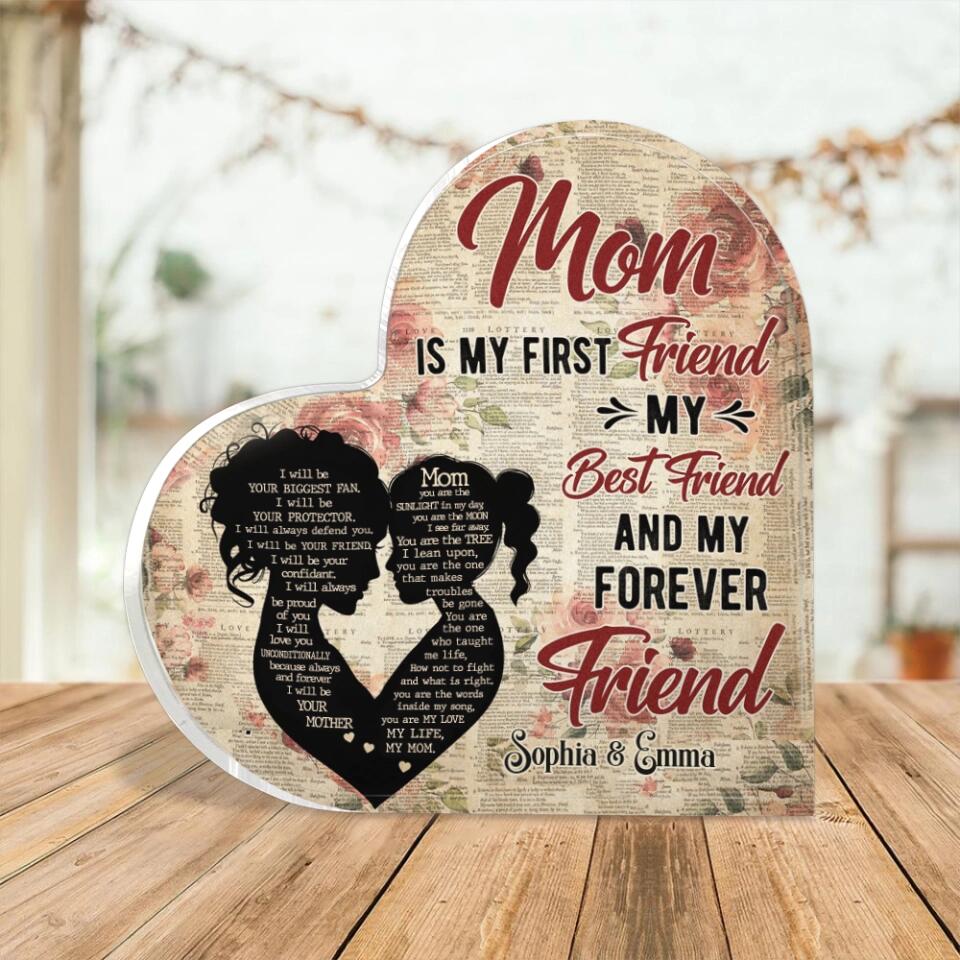 Mom Is My Best Friend Custom Acrylic Plaque Best Birthday Gift for Mom
