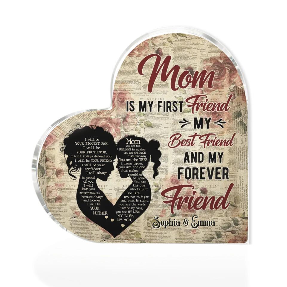 Mom Is My Best Friend Custom Acrylic Plaque Best Birthday Gift for Mom