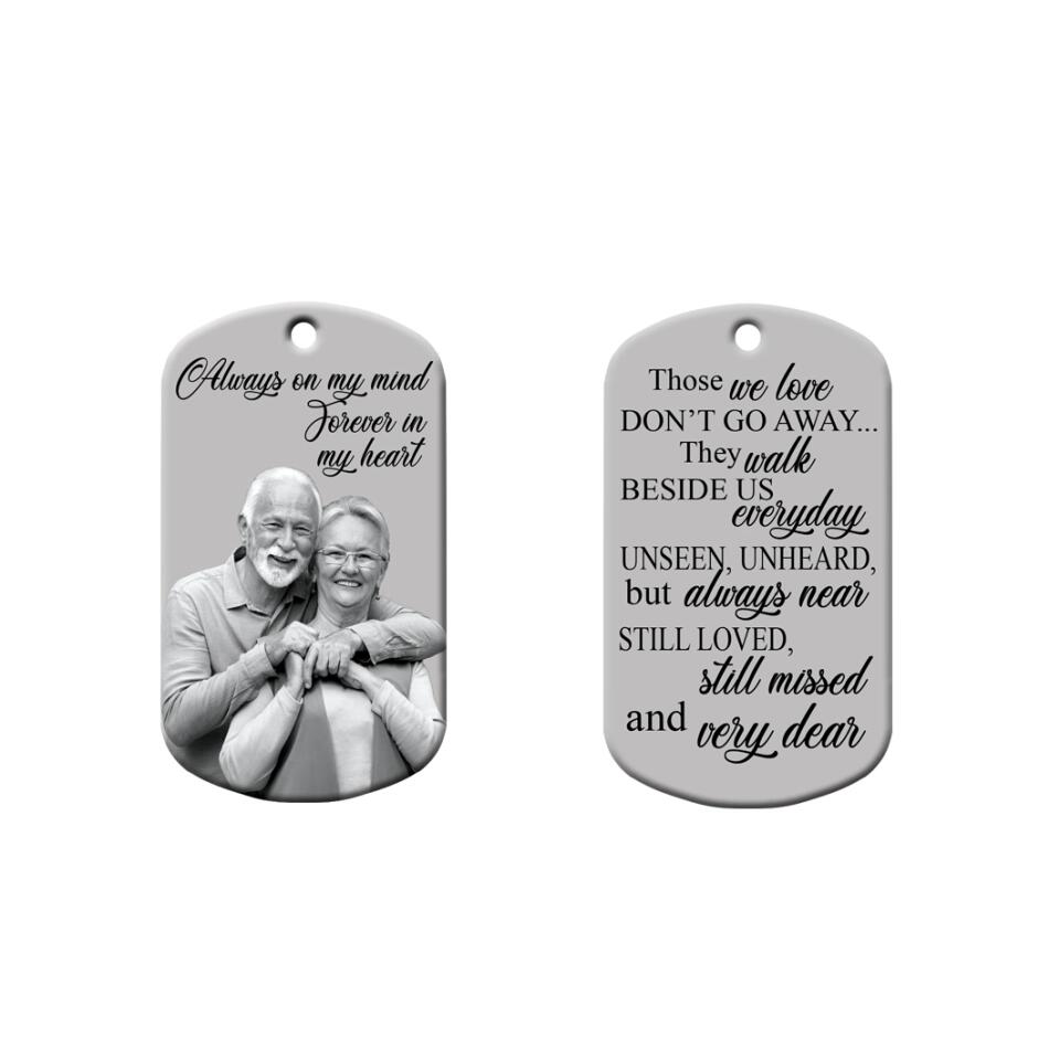 Those We Love Don't Go Away They Walk Beside Us Everyday Always in My Mind Forever in My Heart - Custom Shape Acrylic Ornament - Personalized Photo - Memorial Gift for Her Him - 212ICNVSOR341