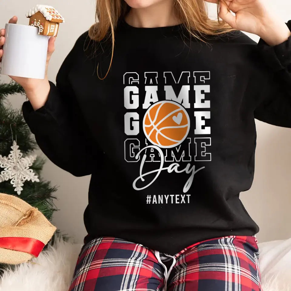 Gameday Basketball - Sweatshirt - Hoodie - Basketball Mom Shirt - Basketball shirt for Women Men - Gameday Shirt - for Sport Lover - 212ICNVSSW391