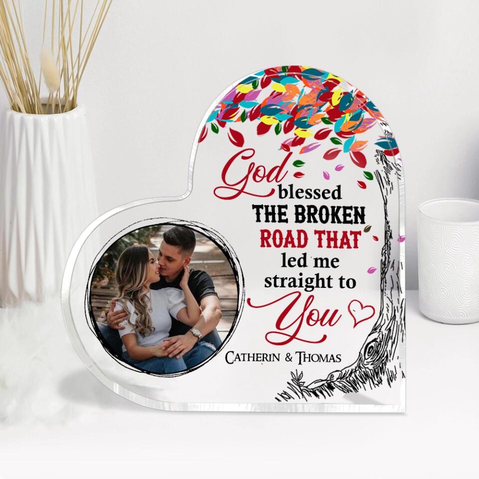 God Blessed The Broken Road That Led Me Straight To You - Best Anniversary Gift Idea for Valentine - Gift for Couple, For Her, For Him - 212IHNVSAP958