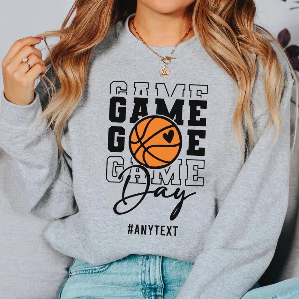 Gameday Basketball - Sweatshirt - Hoodie - Basketball Mom Shirt - Basketball shirt for Women Men - Gameday Shirt - for Sport Lover - 212ICNVSSW391
