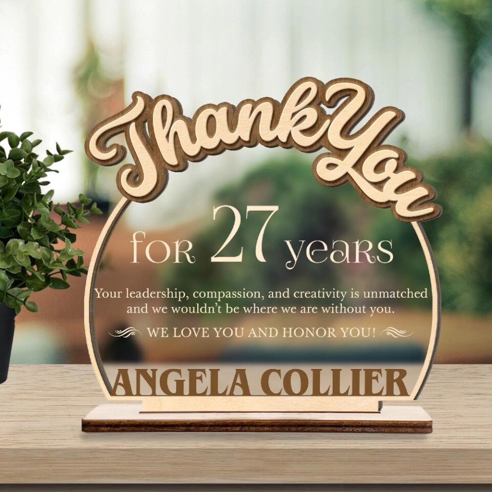 Thank You For Your Leadership Companion - Personalized Wooden Plaque Custom Shape - Best Gift For Your Boss - 212IHPBNWP665