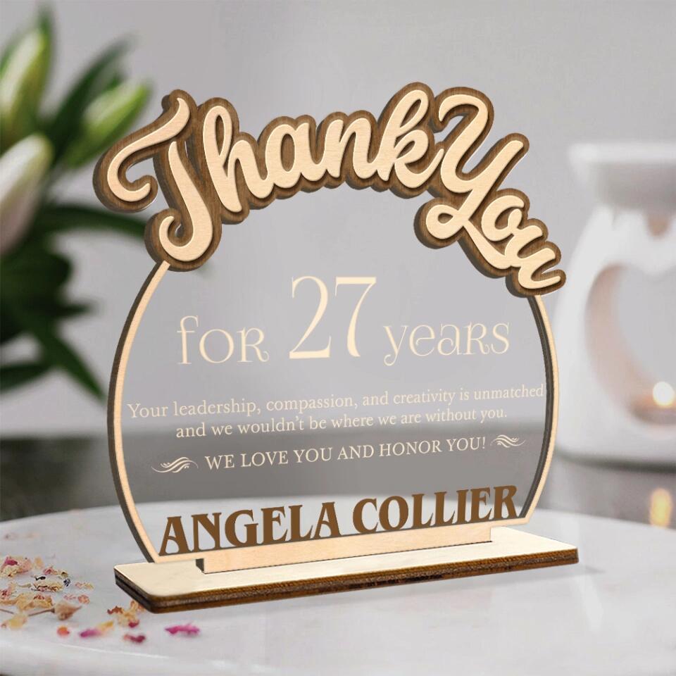 Thank You For Your Leadership Companion - Personalized Wooden Plaque Custom Shape - Best Gift For Your Boss - 212IHPBNWP665
