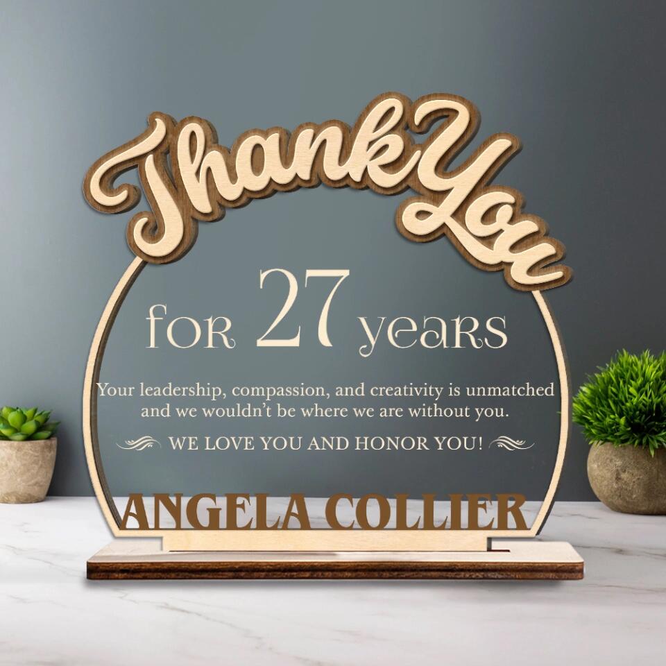 Thank You For Your Leadership Companion - Personalized Wooden Plaque Custom Shape - Best Gift For Your Boss - 212IHPBNWP665