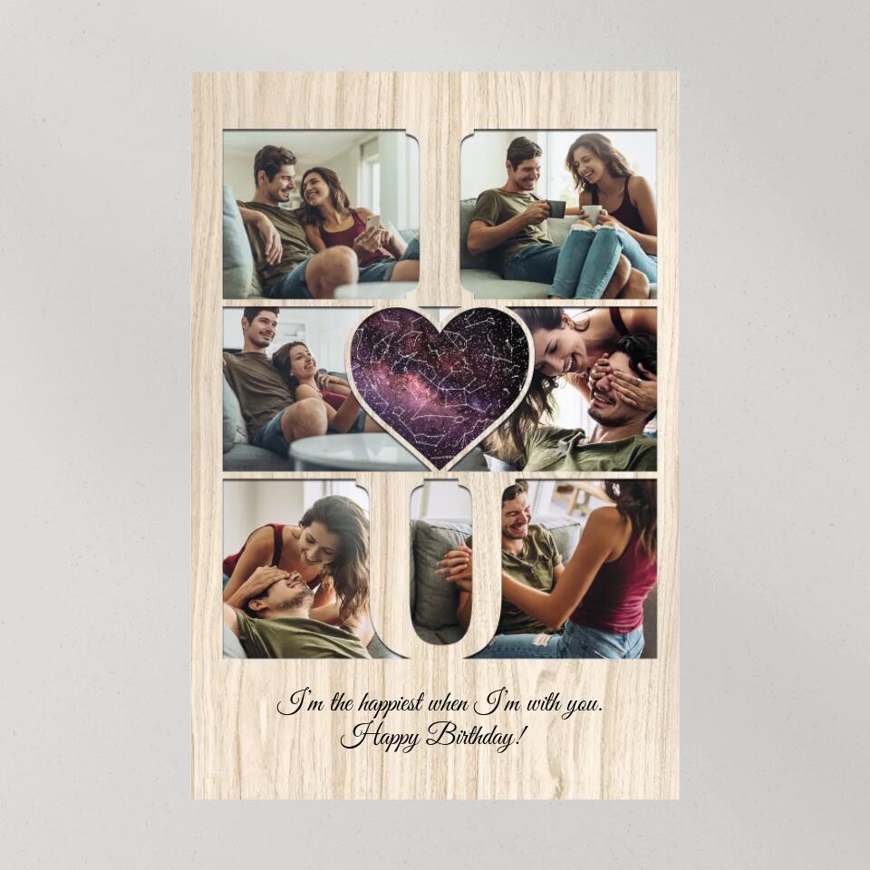 I Love You I'm The Happiest Custom Canvas Poster Anniversary Gift For Couples