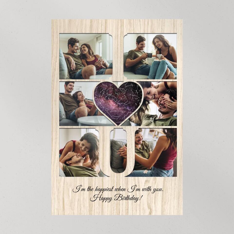 I Love You I'm The Happiest Custom Canvas Poster Anniversary Gift For Couples