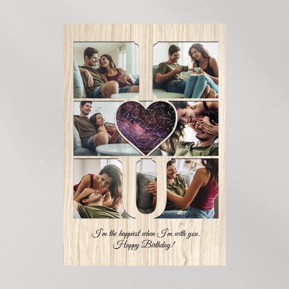 I Love You I'm The Happiest Custom Canvas Poster Anniversary Gift For Couples