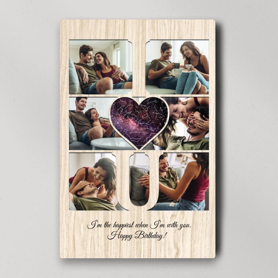I Love You I'm The Happiest Custom Canvas Poster Anniversary Gift For Couples