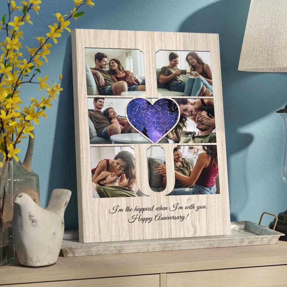 I Love You I'm The Happiest Custom Canvas Poster Anniversary Gift For Couples