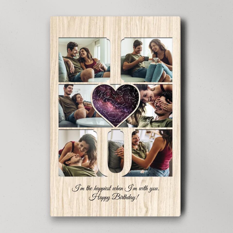 I Love You I'm The Happiest Custom Canvas Poster Anniversary Gift For Couples